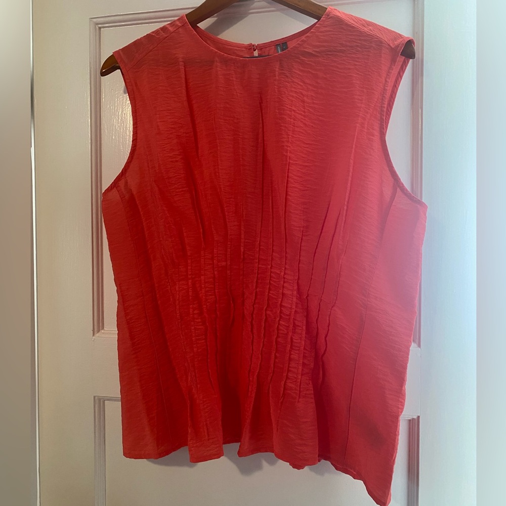 Anthropologie Sleeveless Coral Top in Large